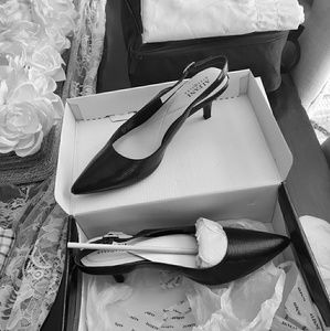 Beautiful Alfani sling backs in box.